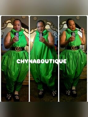 Green Balloon Jumpsuit